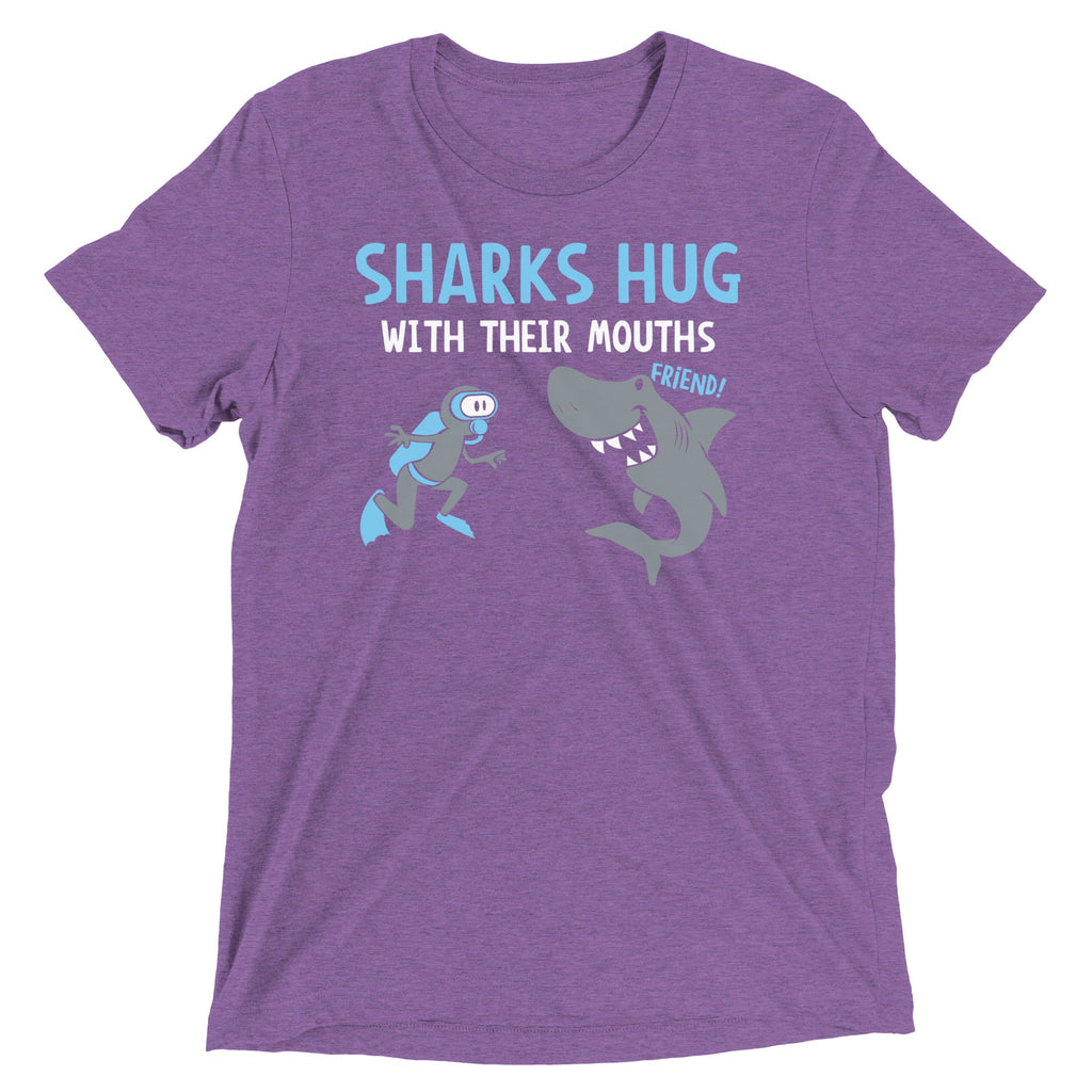 Sharks Hug With Their Mouths Men's Tri-Blend Tee product image 4