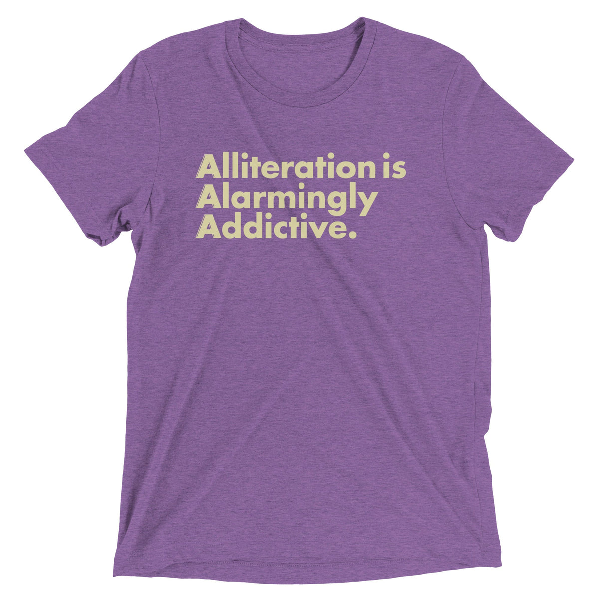 Alliteration Is Alarmingly Addictive Men's Tri-Blend Tee product image 4