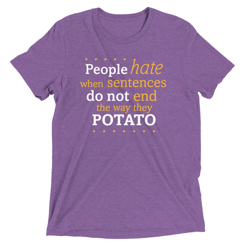 Sentences That End In Potato Men's Tri-Blend Tee product image 6