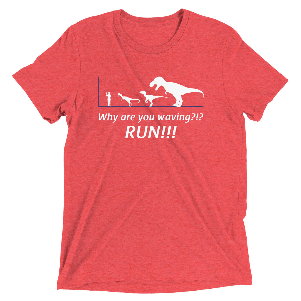 Why Are You Waving? Run! Men's Tri-Blend Tee product image 3