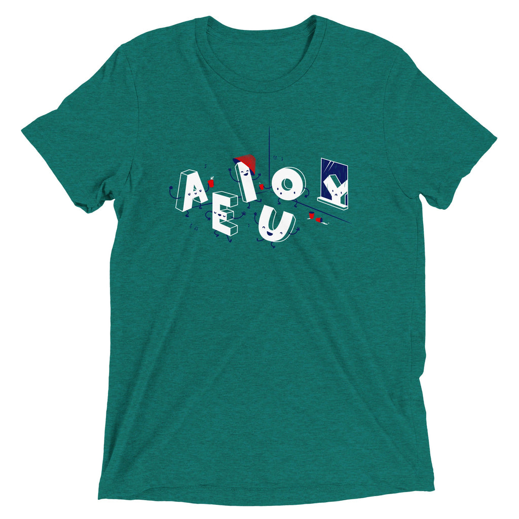 Vowel Party Time Men's Tri-Blend Tee product image 2