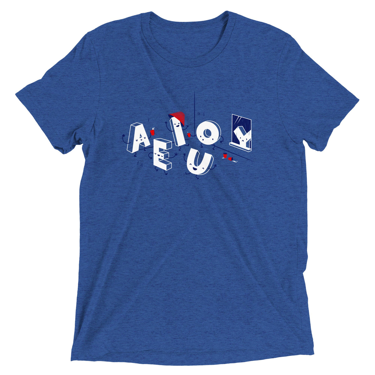 Vowel Party Time Men's Tri-Blend Tee product image 1