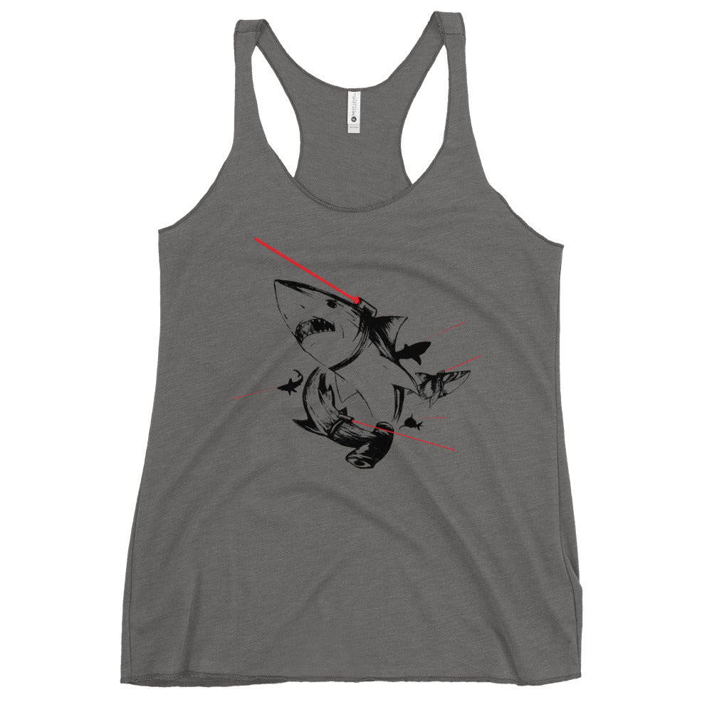 Sharks With Lasers Women's Racerback Tank