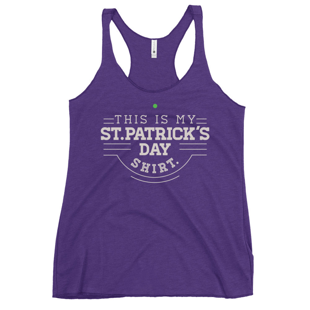 This Is My St. Patrick's Day Shirt Women's Racerback Tank product image 3