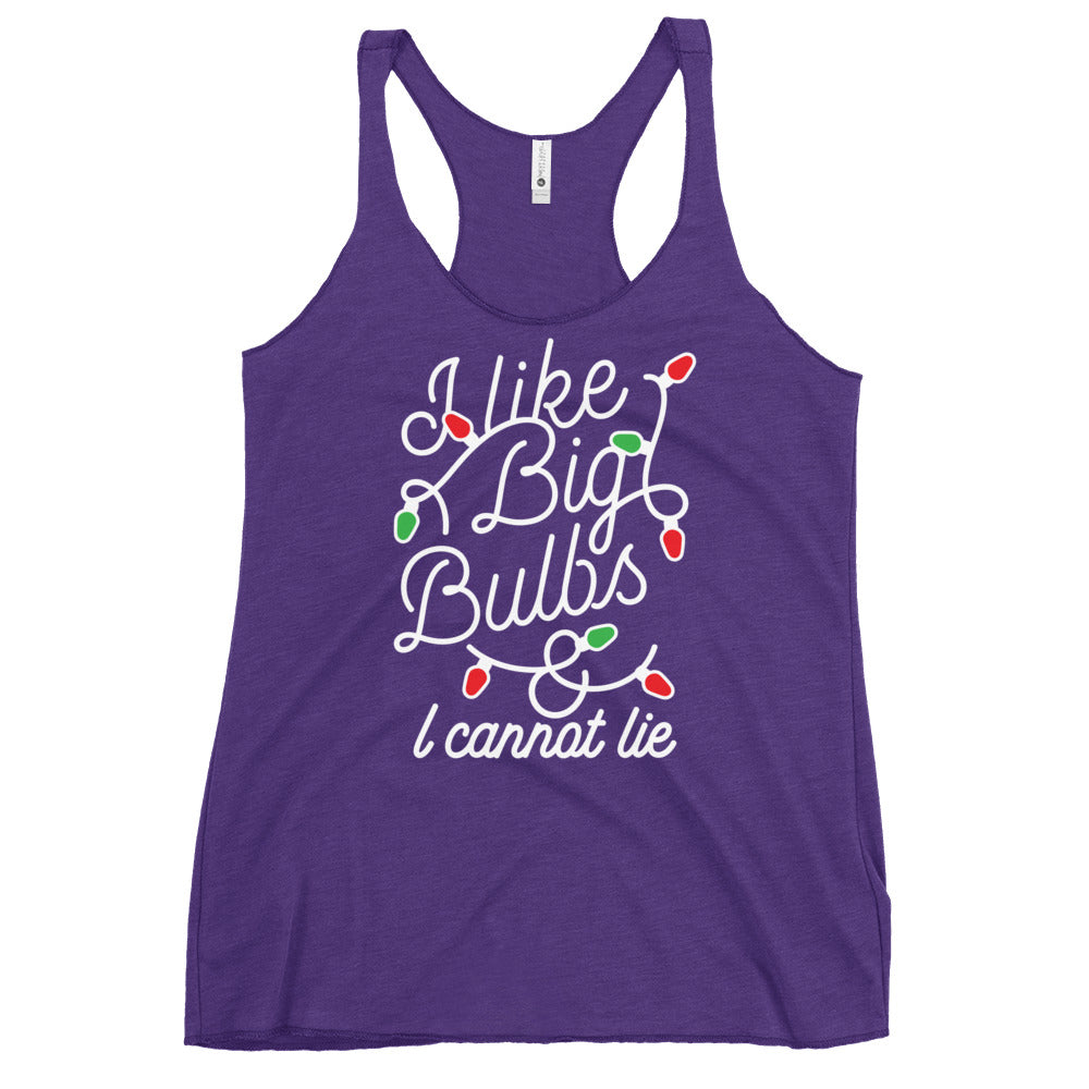 I Like Big Bulbs & I Cannot Lie Women's Racerback Tank