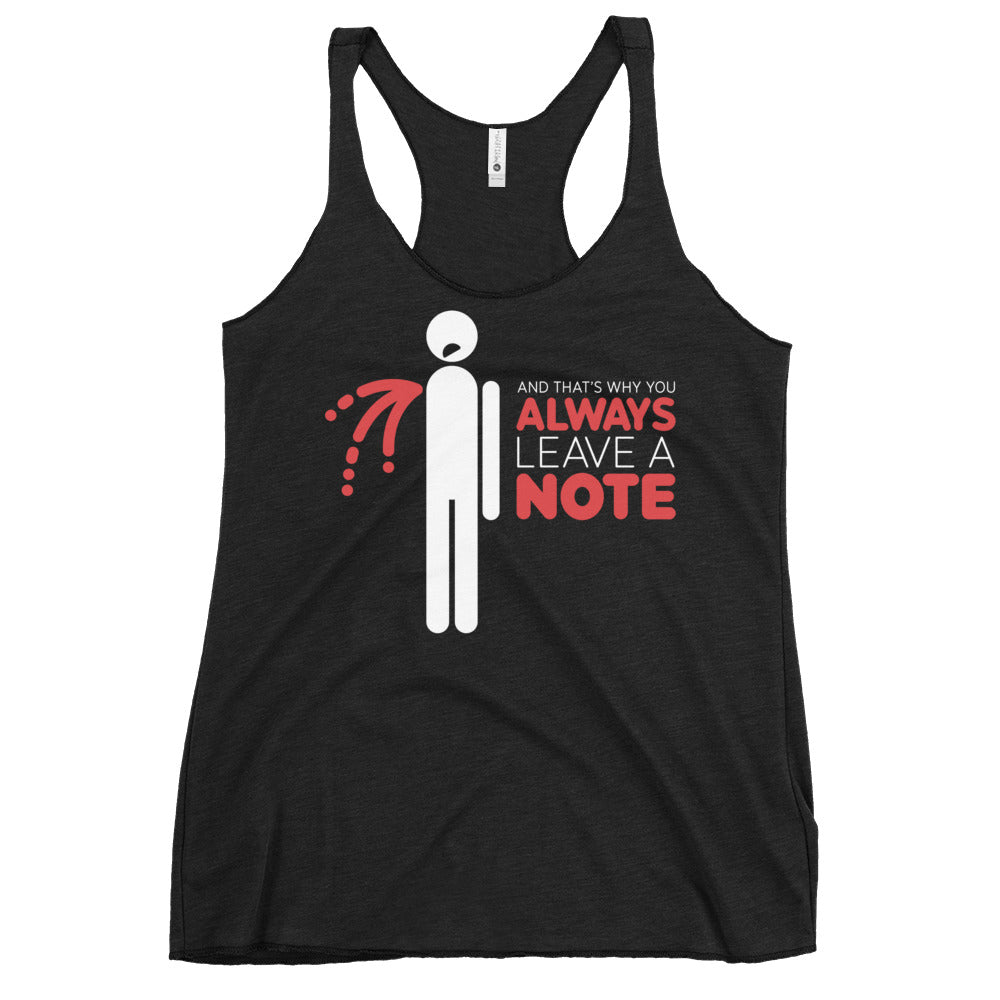 Always Leave A Note Women's Racerback Tank