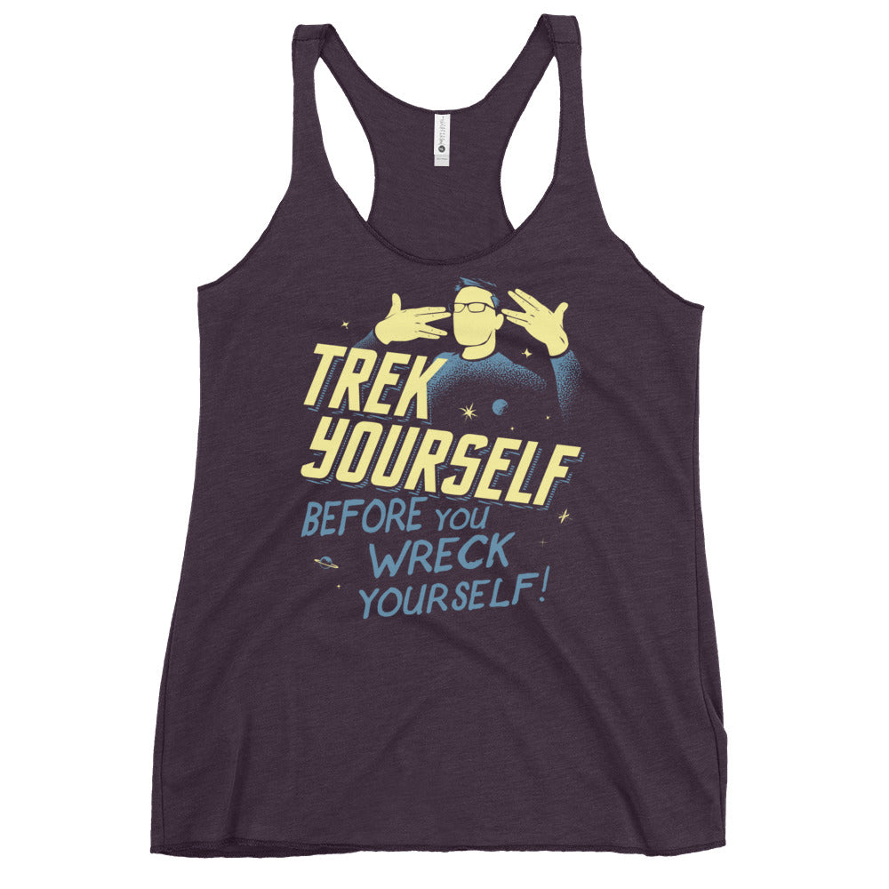 Trek Yourself Before You Wreck Yourself Women's Racerback Tank
