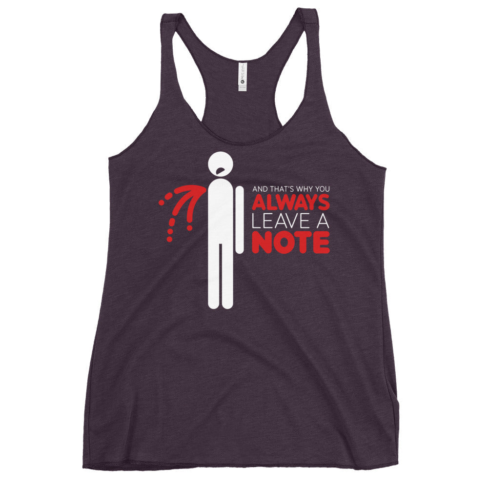 Always Leave A Note Women's Racerback Tank