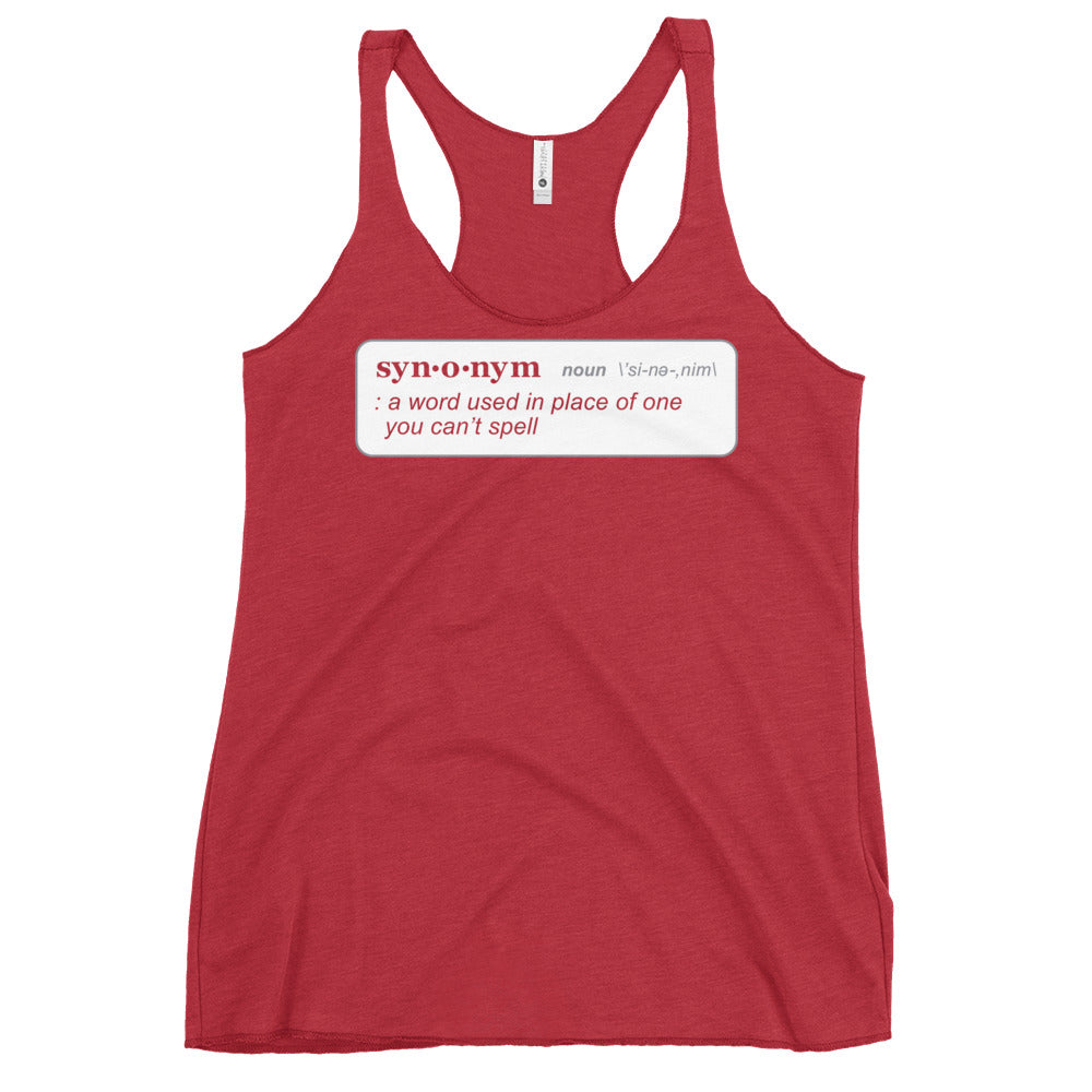 Synonym Definition Women's Racerback Tank