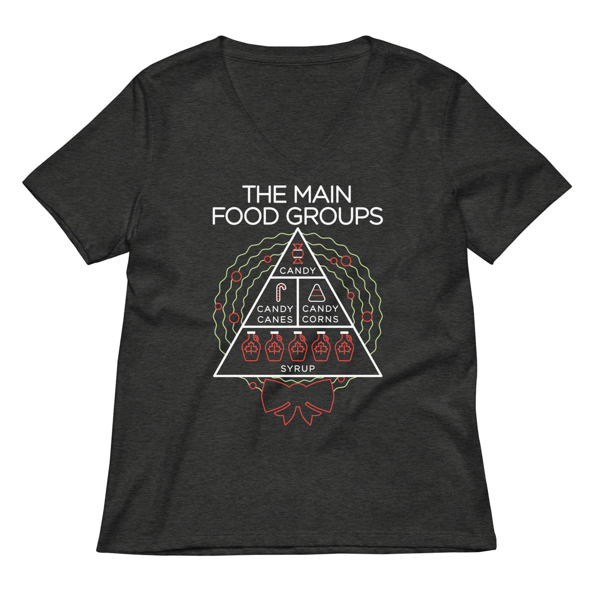 The Main Food Groups Women's V-Neck Tee product image 1