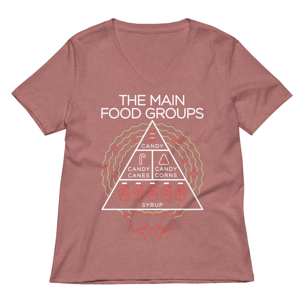 The Main Food Groups Women's V-Neck Tee product image 8