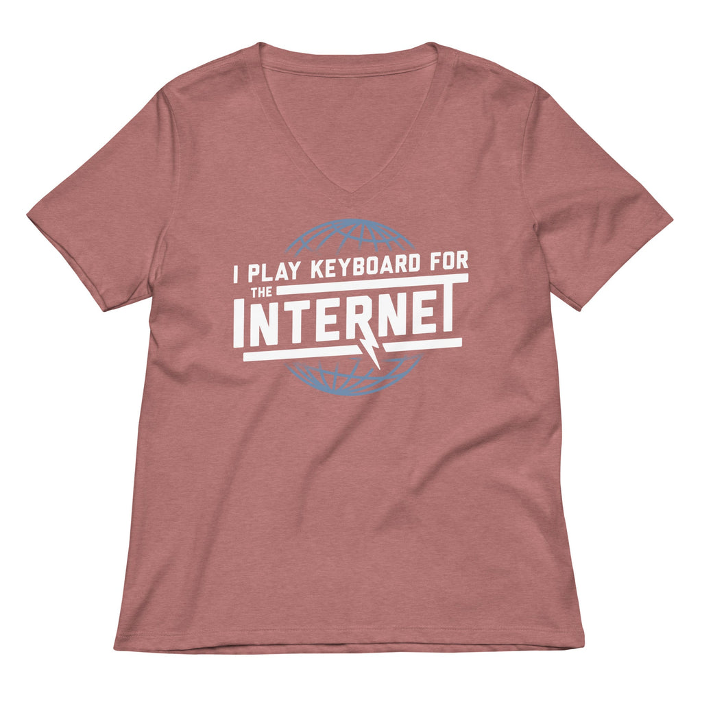 I Play Keyboard For The Internet Women's V-Neck Tee product image 2