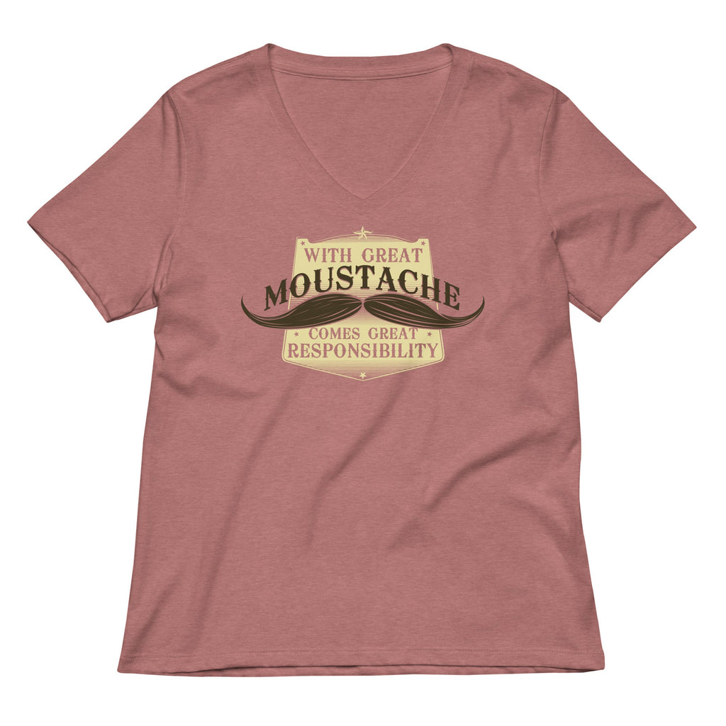 With Great Moustache Women's V-Neck Tee product image 2