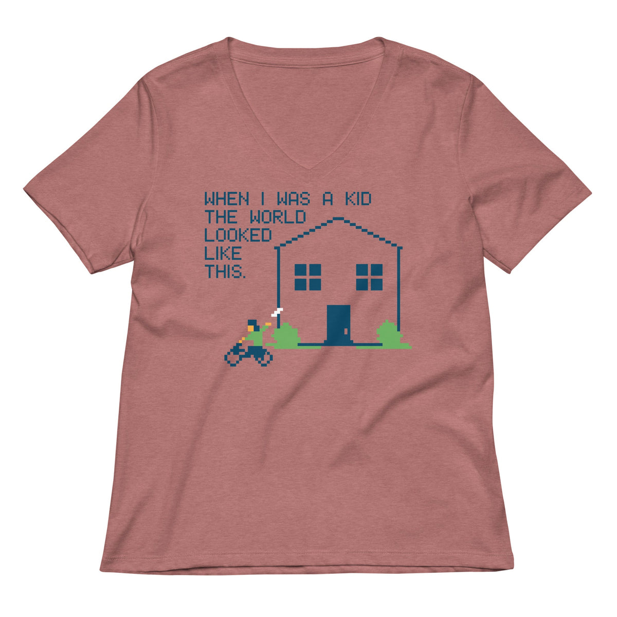 When I Was A Kid The World Women's V-Neck Tee product image 1