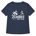 Zombies Hate Fast Food Women's V-Neck Tee product image 1