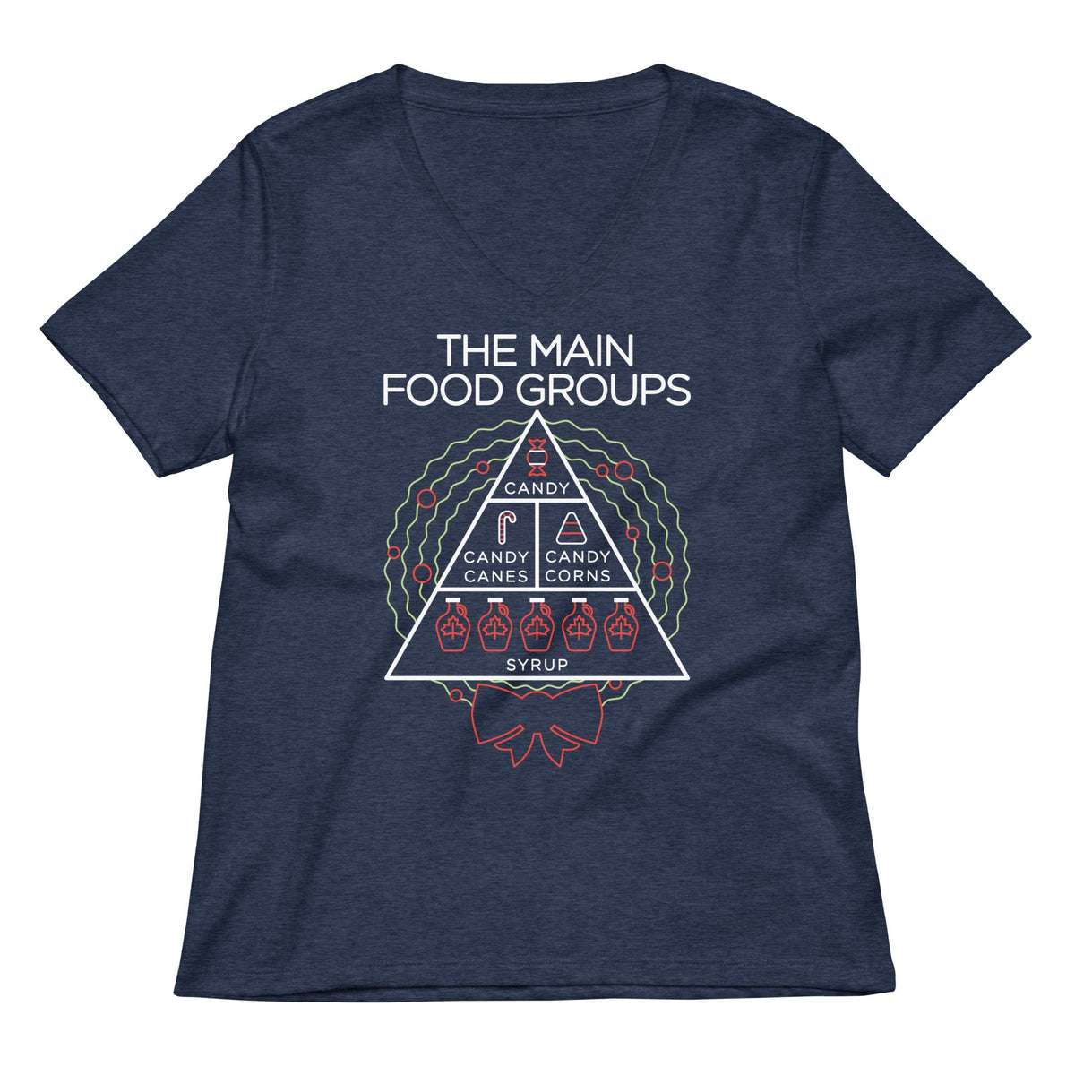 The Main Food Groups Women's V-Neck Tee product image 3