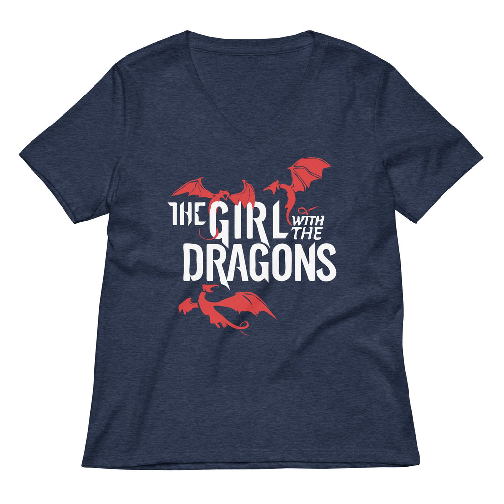 The Girl With Dragons Women's V-Neck Tee product image 2