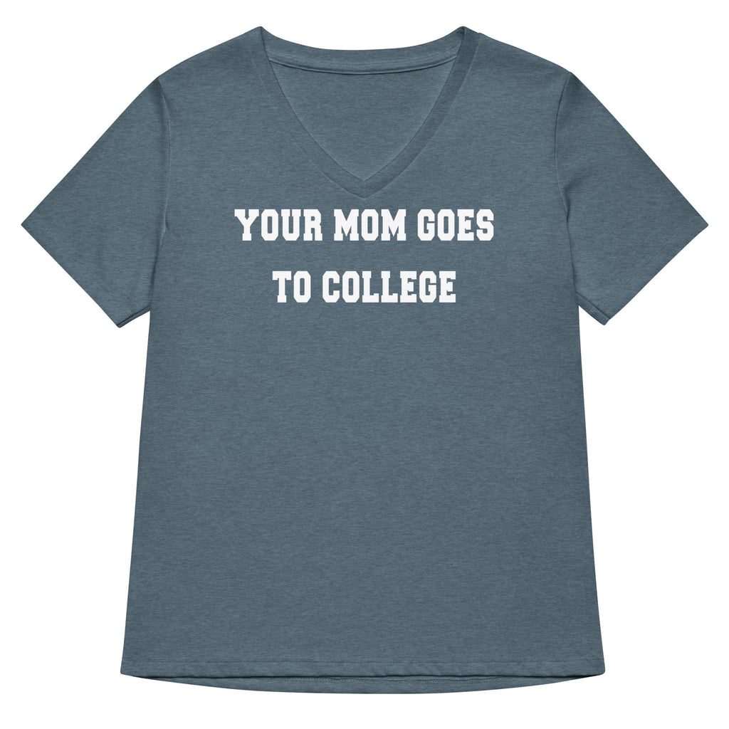Your Mom Goes To College Women's V-Neck Tee product image 3
