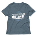 I Play Keyboard For The Internet Women's V-Neck Tee product image 1