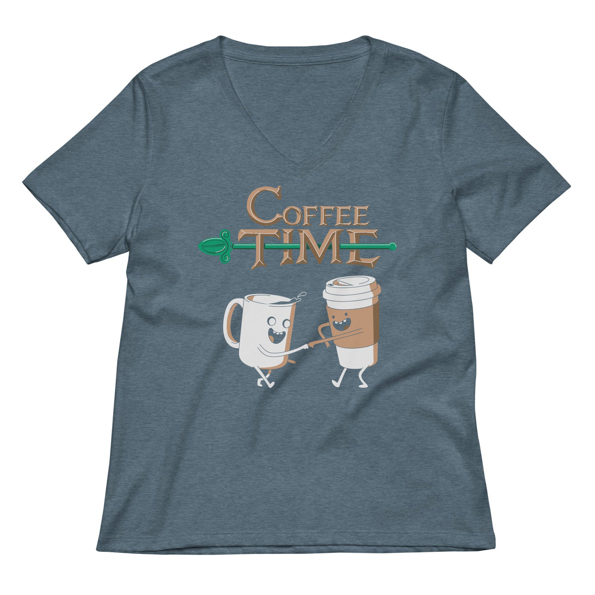 Coffee Time Women's V-Neck Tee product image 4