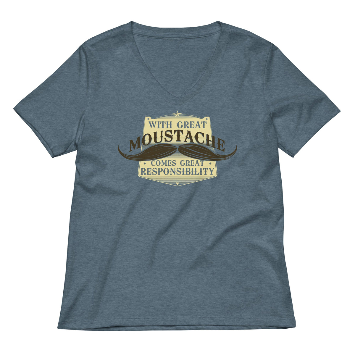With Great Moustache Women's V-Neck Tee product image 1