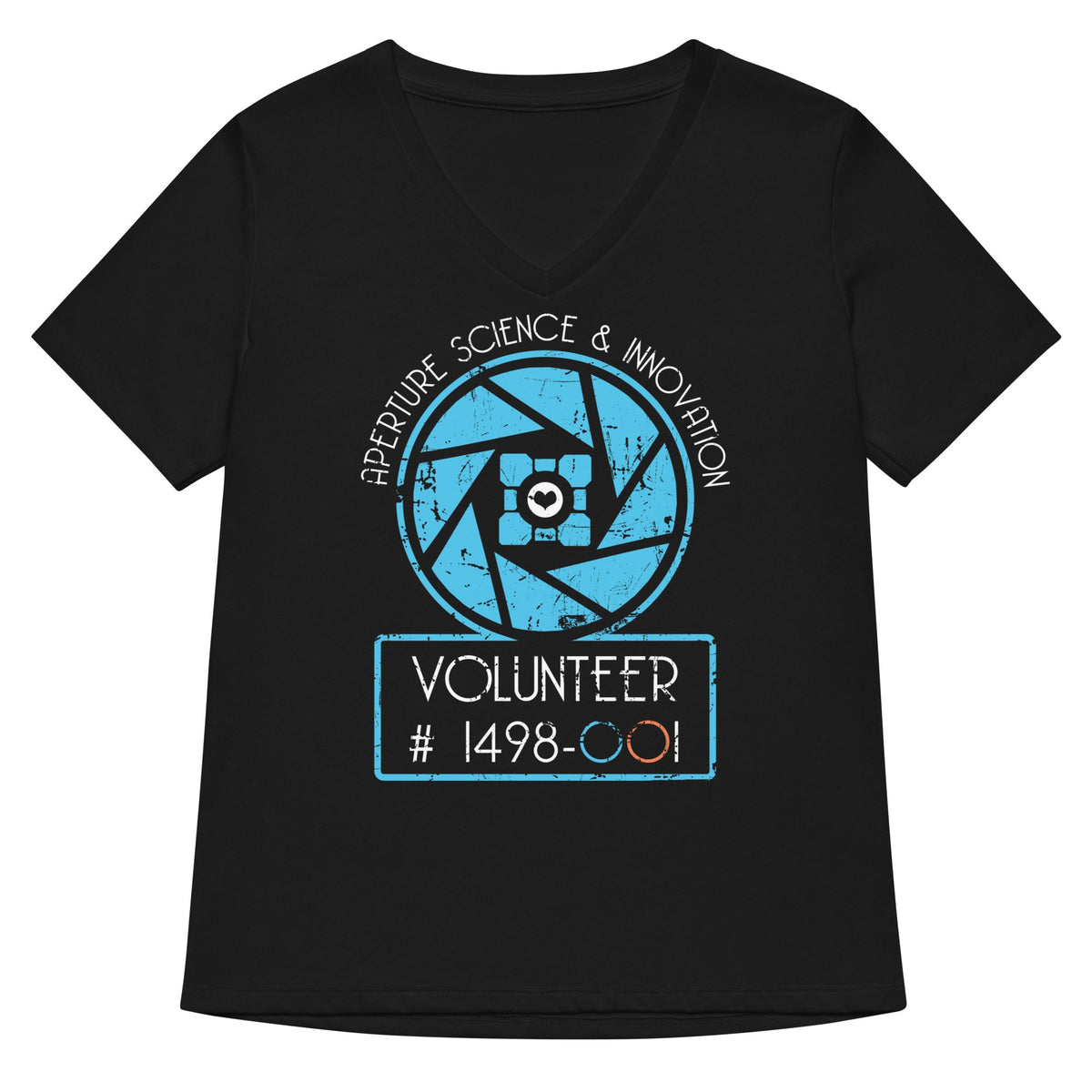 Aperture Science Volunteer Women's V-Neck Tee product image 1