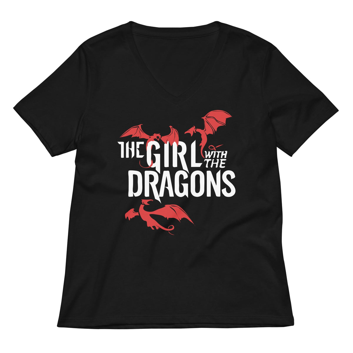 The Girl With Dragons Women's V-Neck Tee product image 1