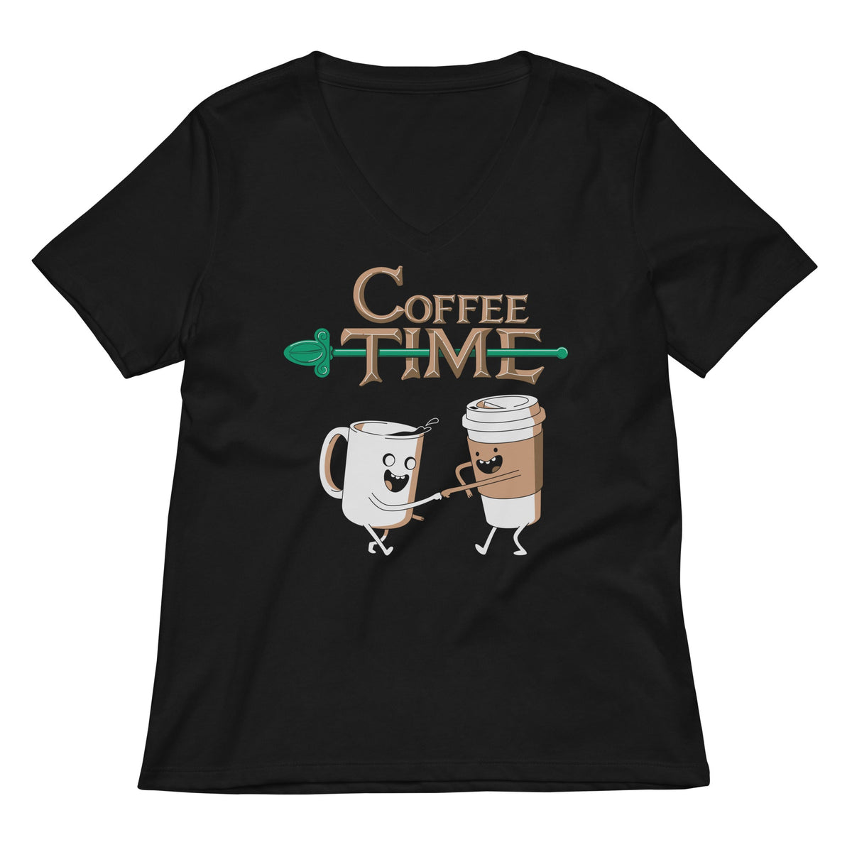 Coffee Time Women's V-Neck Tee product image 1
