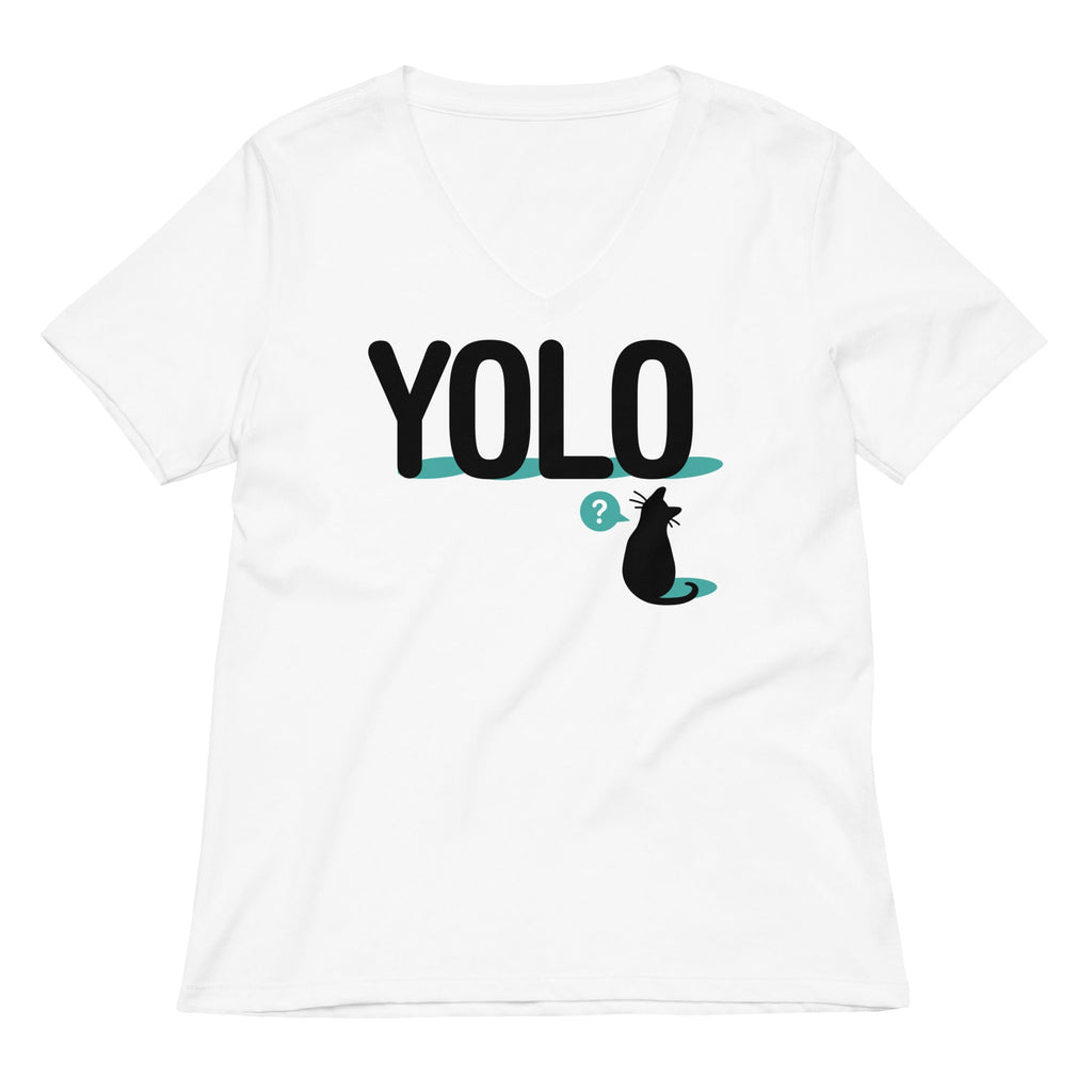 YOLO Cat Women's V-Neck Tee product image 2