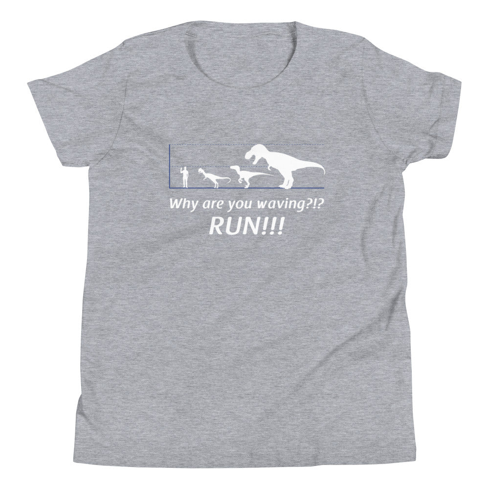 Why Are You Waving? Run! Kid's Youth Tee product image 1