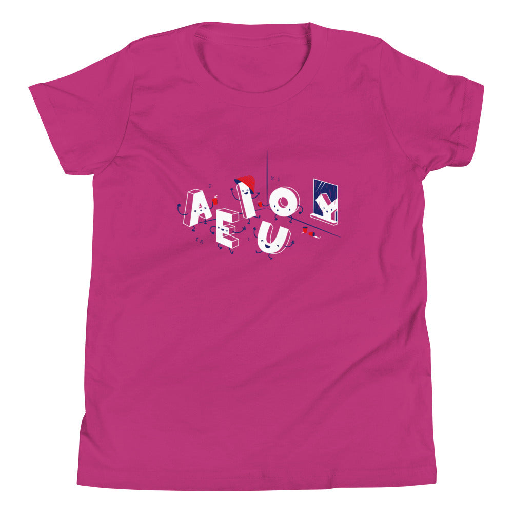 Vowel Party Time Kid's Youth Tee product image 3