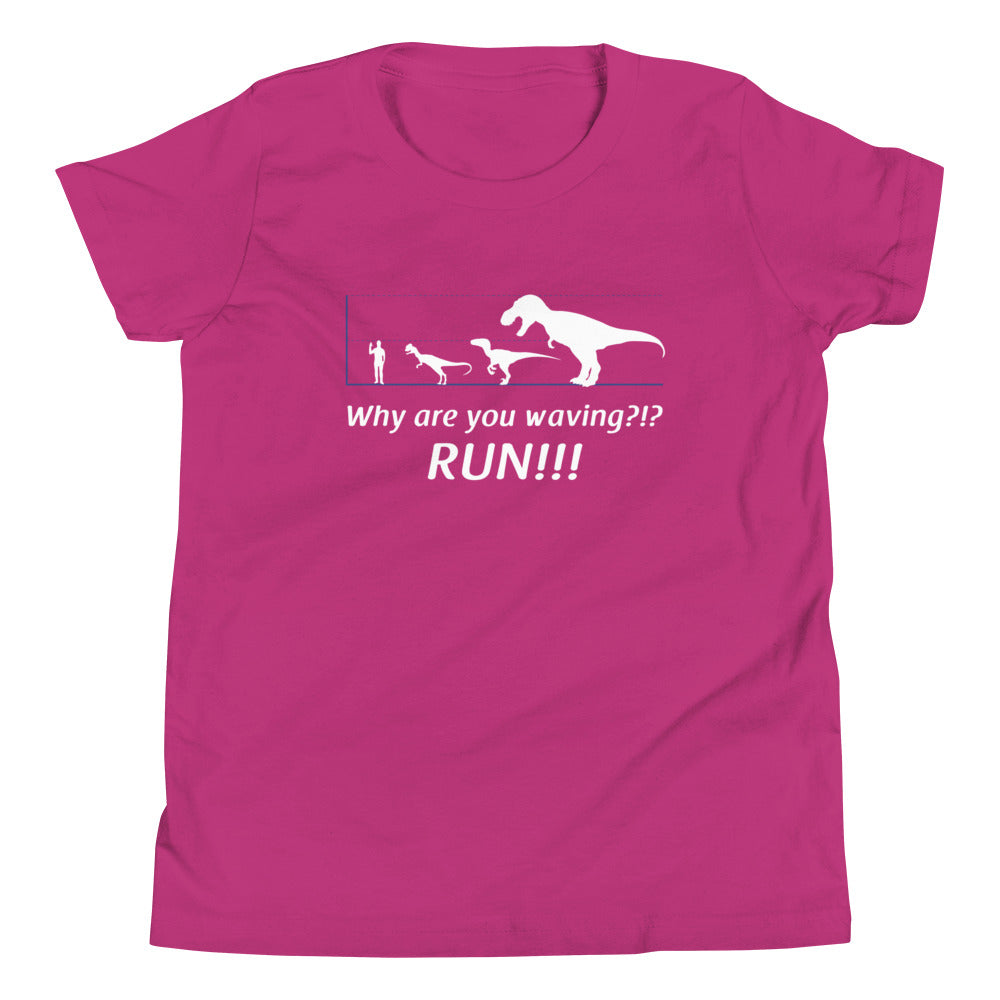 Why Are You Waving? Run! Kid's Youth Tee product image 2