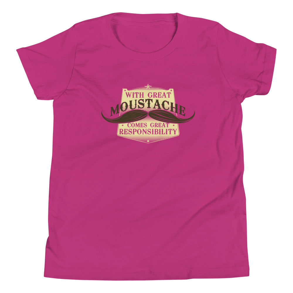 With Great Moustache Kid's Youth Tee product image 3