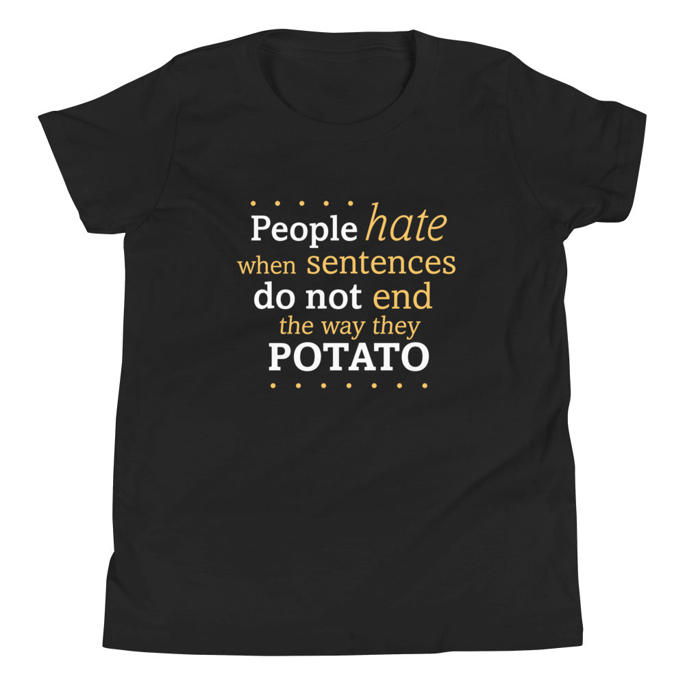 Sentences That End In Potato Kid's Youth Tee product image 2