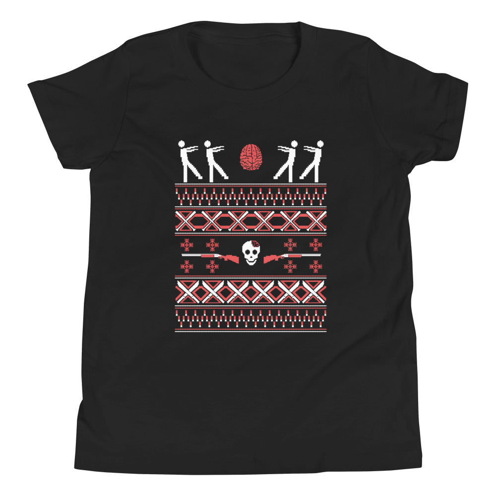 Zombie Christmas Sweater Kid's Youth Tee product image 2