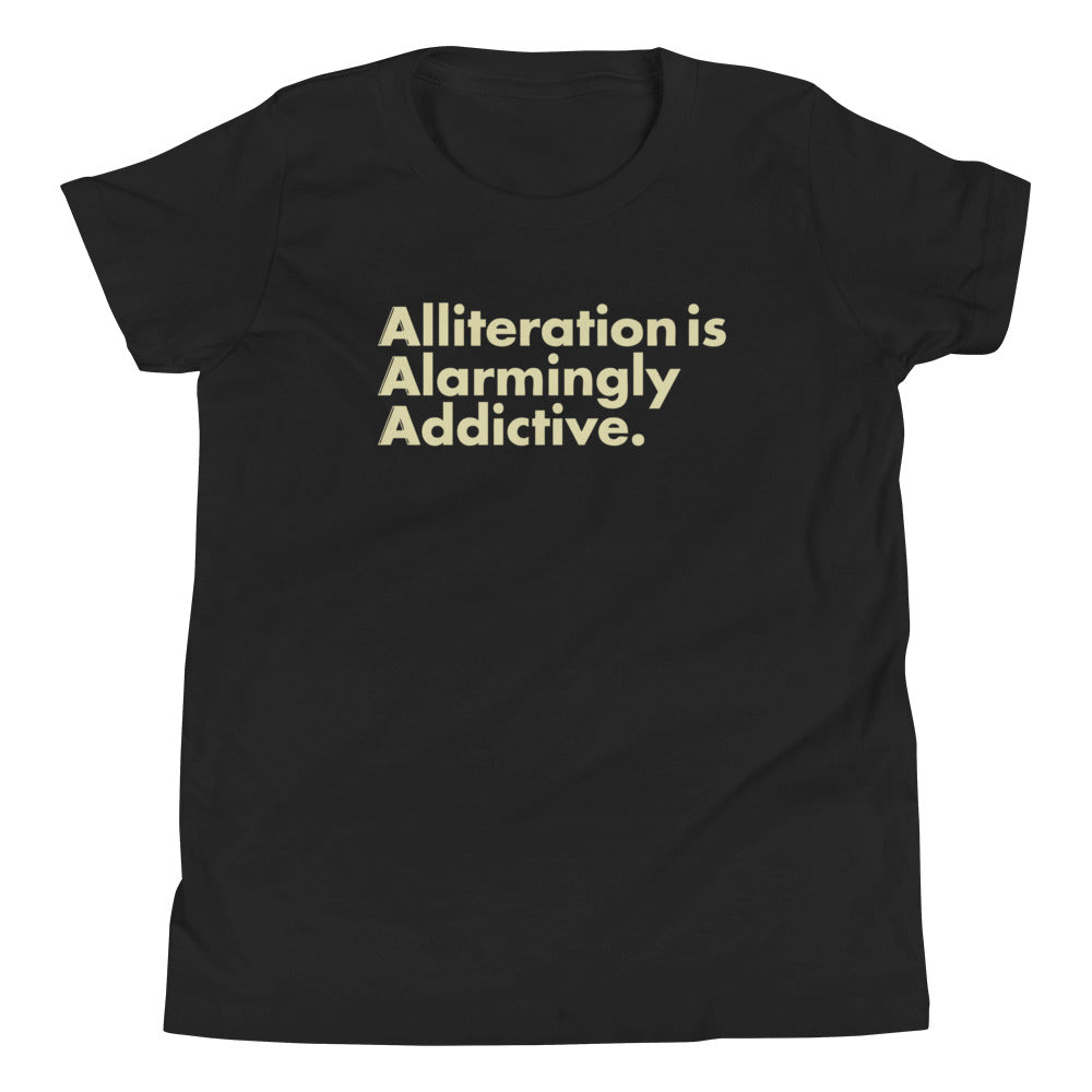 Alliteration Is Alarmingly Addictive Kid's Youth Tee product image 2