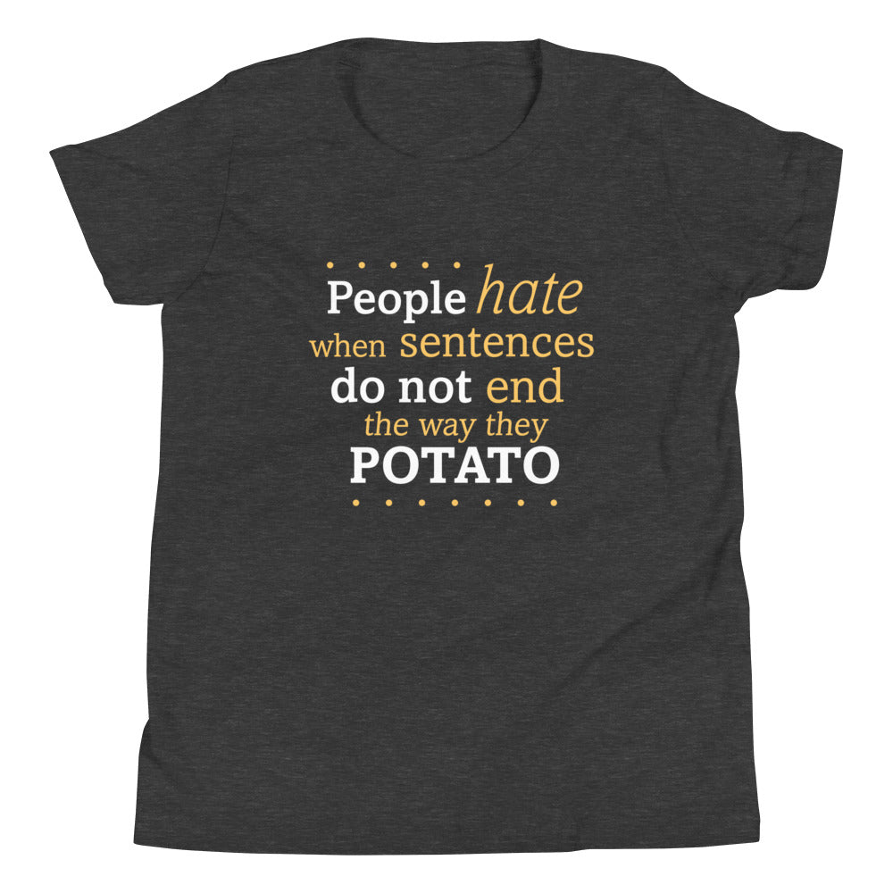 Sentences That End In Potato Kid's Youth Tee product image 5