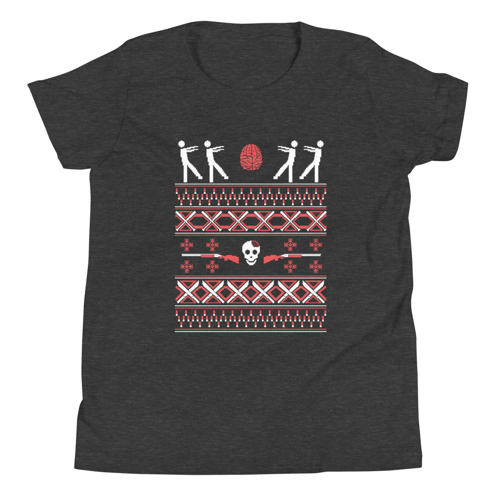 Zombie Christmas Sweater Kid's Youth Tee product image 4