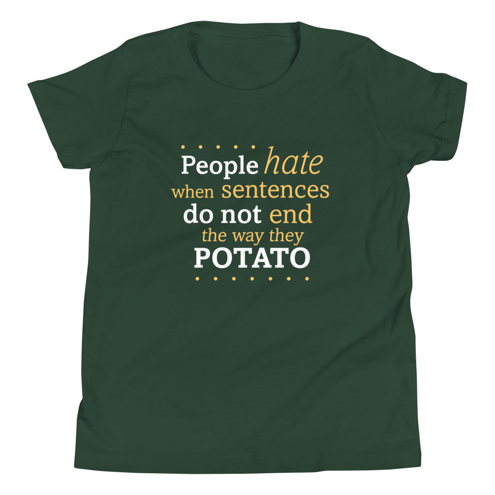 Sentences That End In Potato Kid's Youth Tee product image 4