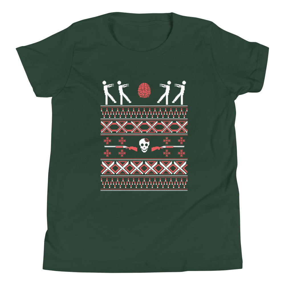 Zombie Christmas Sweater Kid's Youth Tee product image 3