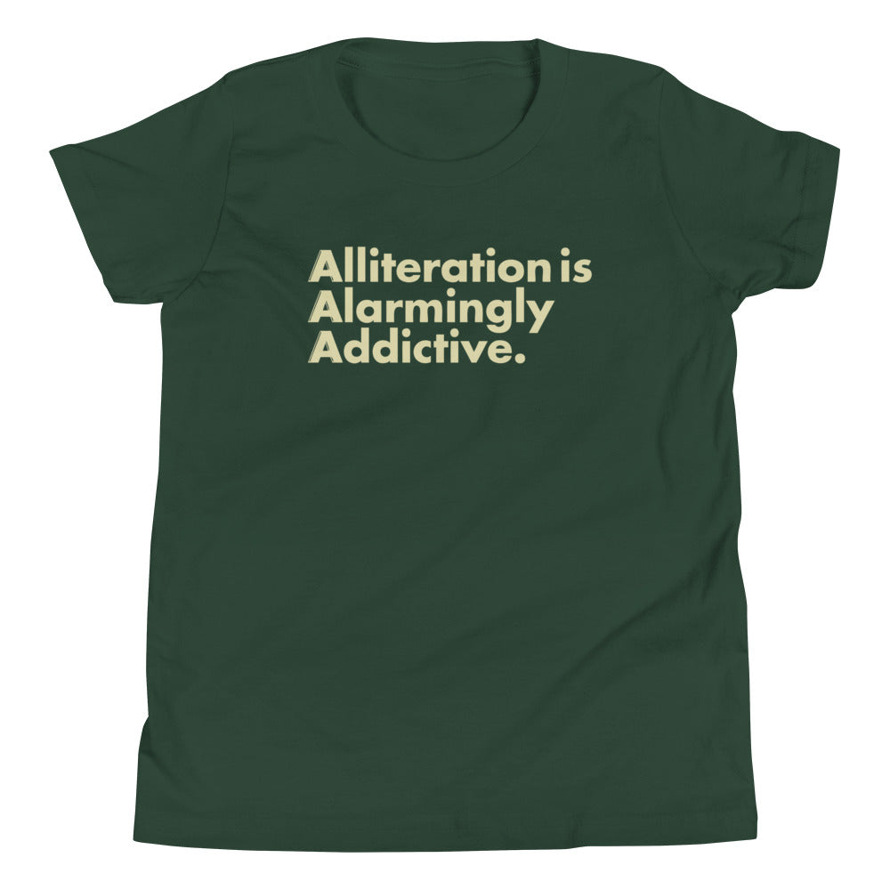 Alliteration Is Alarmingly Addictive Kid's Youth Tee product image 4