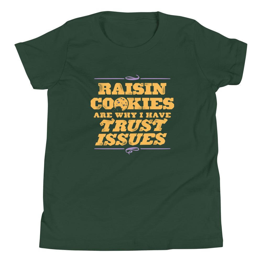 Raisin Cookies Are Why I Have Trust Issues Kid's Youth Tee product image 4