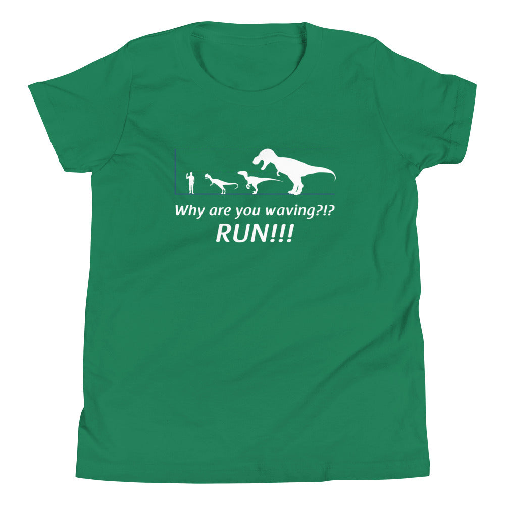 Why Are You Waving? Run! Kid's Youth Tee product image 3