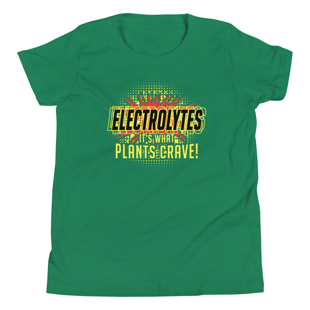 Electrolytes, It's What Plants Crave! Kid's Youth Tee product image 1