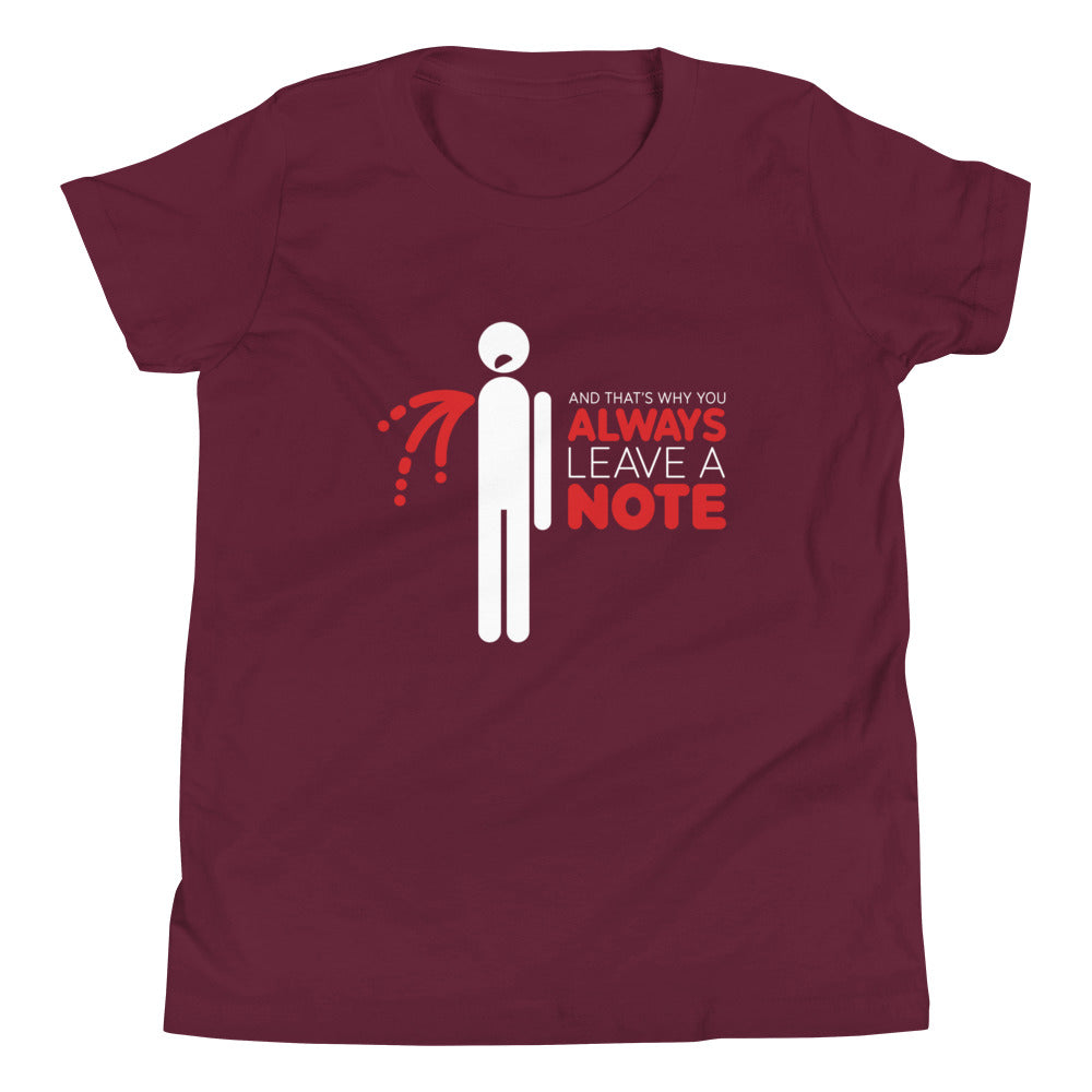 Always Leave A Note Kid's Youth Tee product image 3
