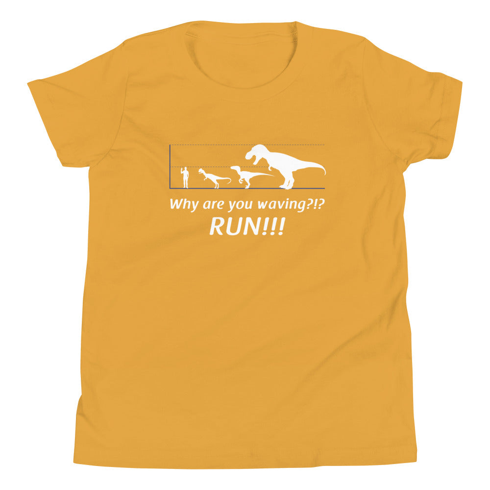 Why Are You Waving? Run! Kid's Youth Tee product image 4