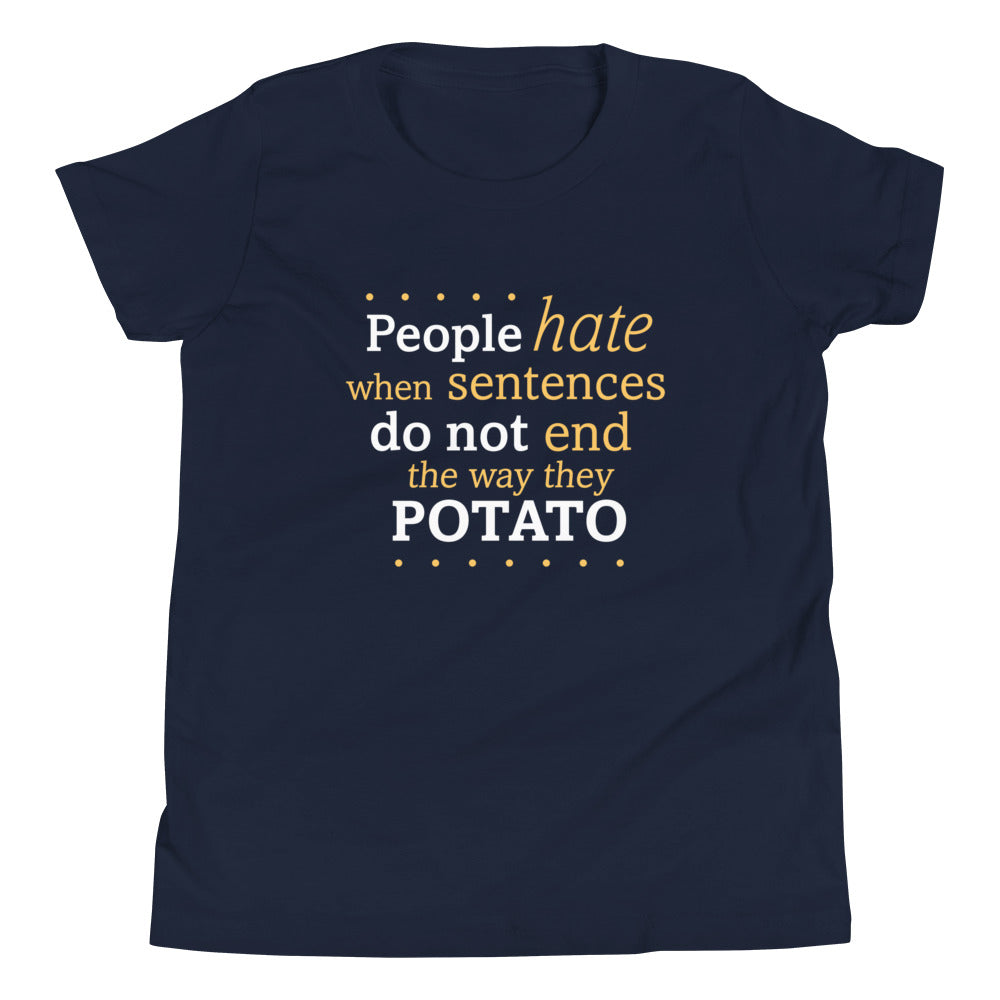 Sentences That End In Potato Kid's Youth Tee product image 1