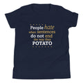 Sentences That End In Potato Kid's Youth Tee product image 1