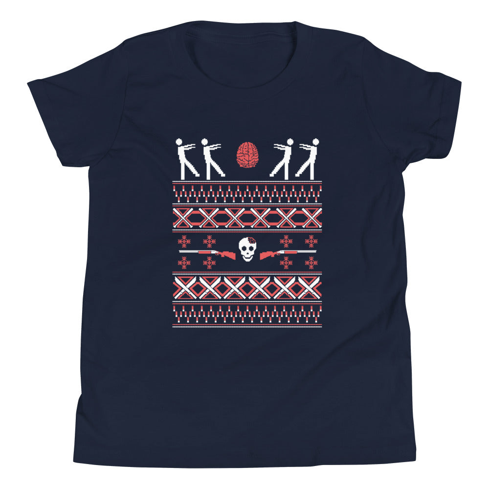 Zombie Christmas Sweater Kid's Youth Tee product image 1