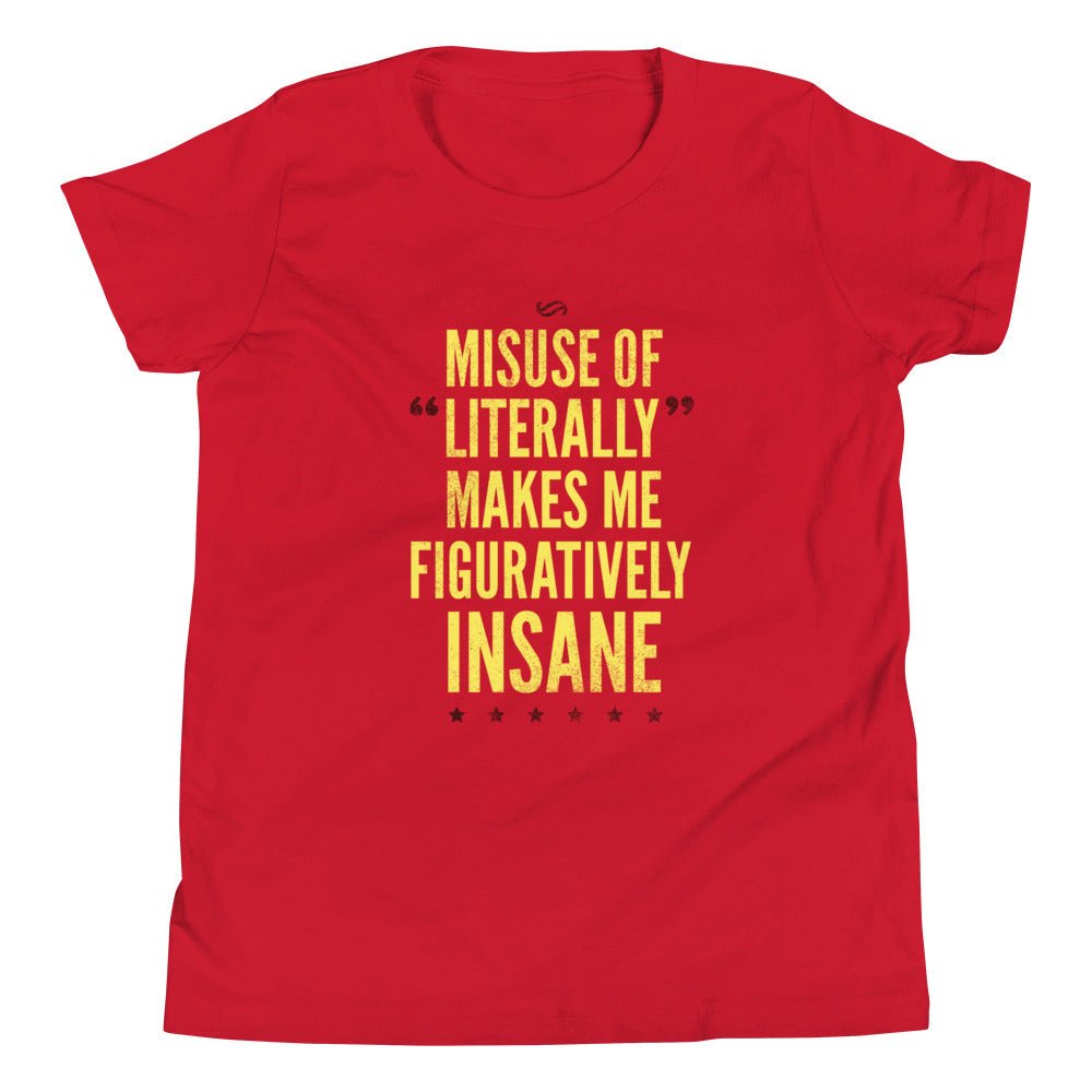 Misuse of Literally Makes Me Figuratively Insane Kid's product image 1